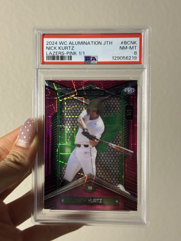 2024 Nick Kurtz 1/1 Alumination Wild Card PSA 8