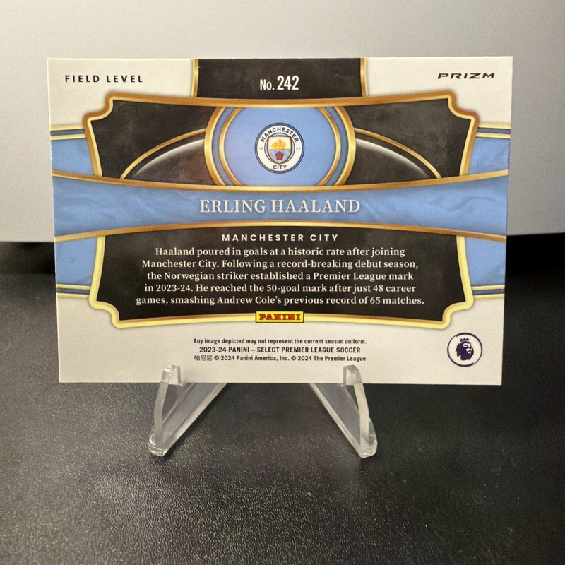 2023-24 Select Premier League - ERLING HAALAND Cracked Red Ice Prizm Field Level view 2