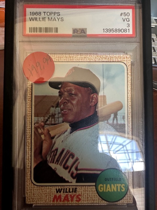 1968 Topps Baseball - #50 Willie Mays San Francisco Giants HOF PSA 3 VG