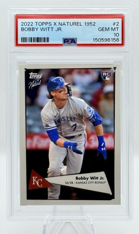 2022 Topps X Naturel 1952 - Bobby Witt Jr #2 (RC) Rookie PSA 10 GEM MINT Royals