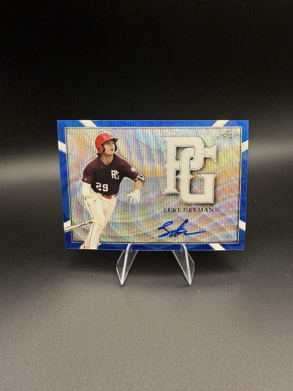 Luke Heyman 1/1 AUTO 2021 Leaf Perfect Game BLUE WAVE Red Sox