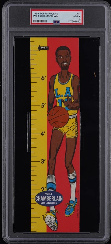 1969 Topps Rulers #11 - Wilt Chamberlain PSA 4 VG-EX