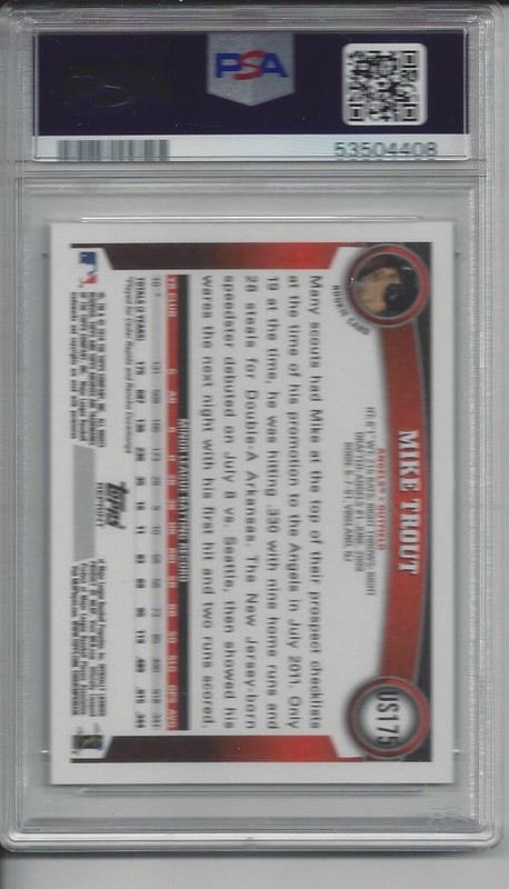 2018 Topps Archives "Topps Rookie History - 2011" #US175 Mike Trout - PSA 10 view 2