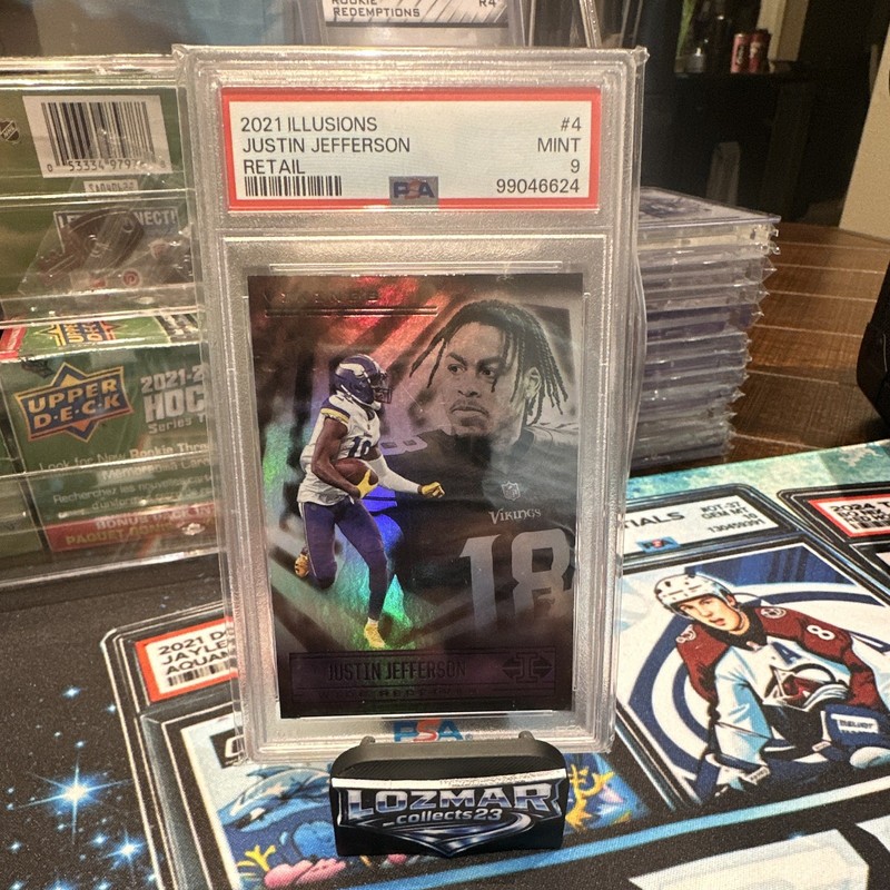 2021 Panini Illusions Justin Jefferson Vikings #4 Retail PSA Graded Rookie