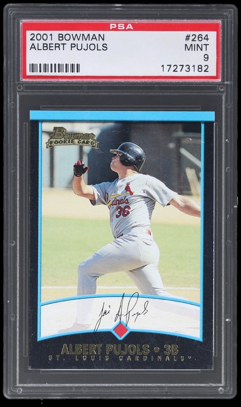 2001 Bowman Albert Pujols #264 PSA 9 RC Baseball Mint