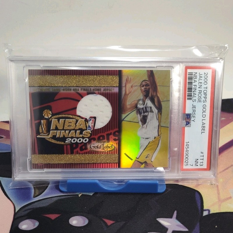 2000 Topps Gold Label NBA Finals Jersey Jalen Rose #TT13 Game Used Patch PSA 7