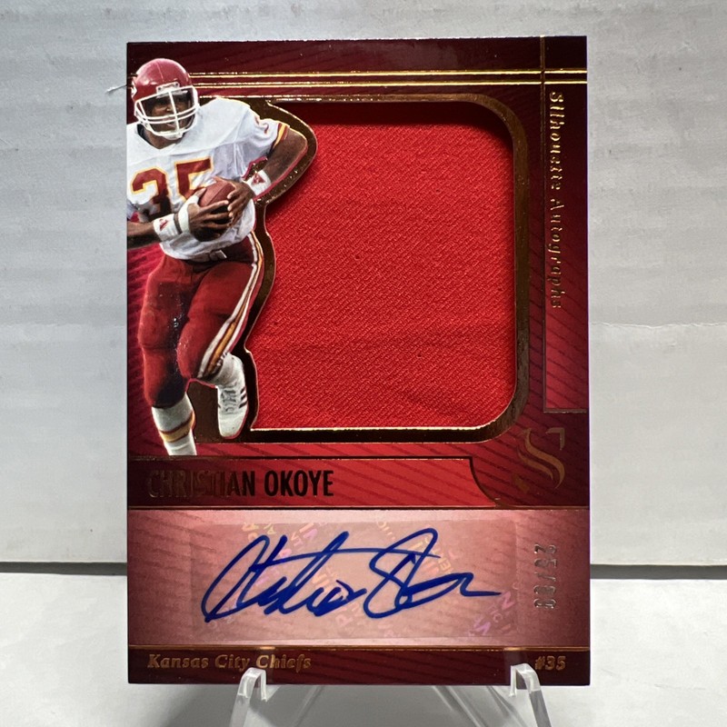2025 Panini Silhouette Christian Okoye  Patch Auto /99 KC Chiefs 