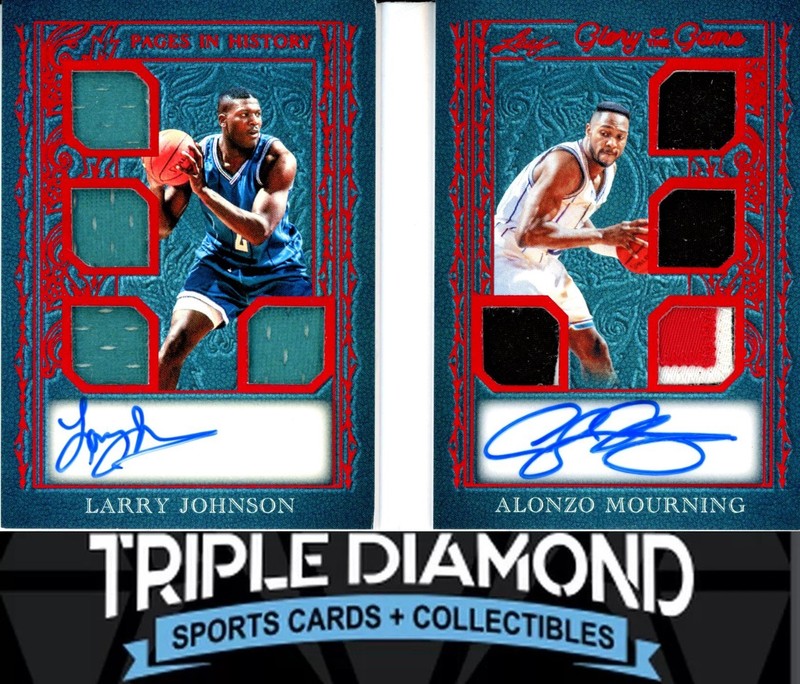 2025 Leaf Glory/Game Larry Johnson/Alonzo Mourning Patch Auto Book #2/2 AC355