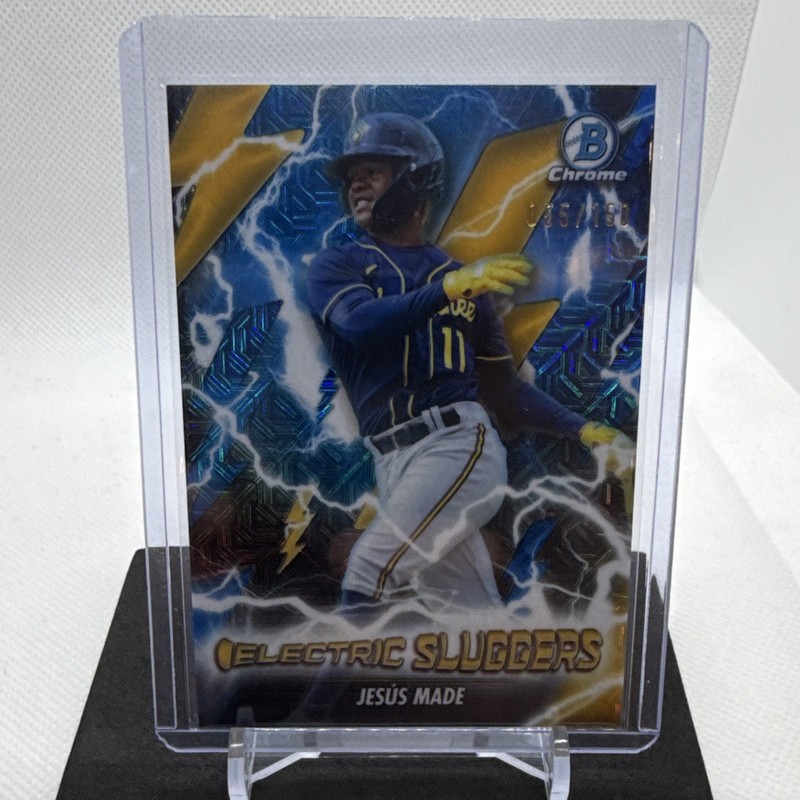 2026 Bowman Chrome Electric Sluggers Jesús Made Blue Mojo /150 Blue Color Match