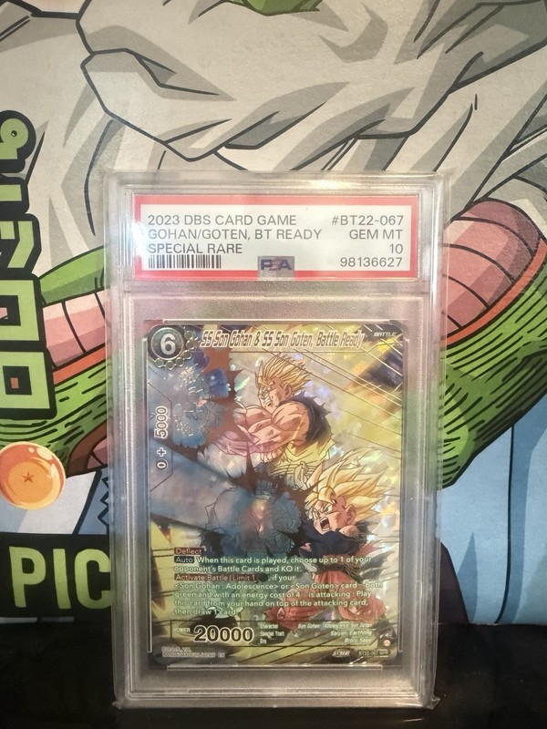 Bandai Dragon Ball Super Card Game SS Son Gohan & SS Son Goten BT22-067 SPR PSA…