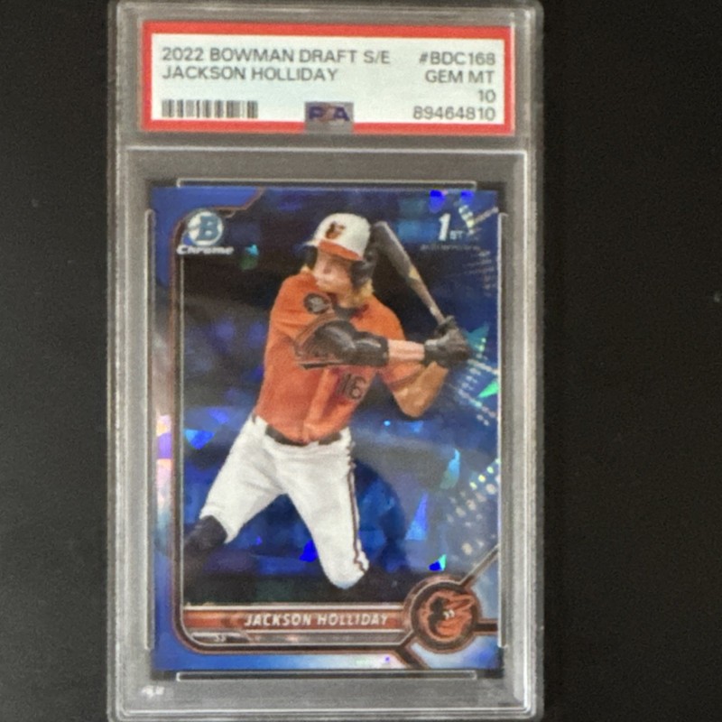 Bowman 2022 Draft Sapphire Chrome 1st Bowman Jackson Holliday #BDC-168 PSA 10