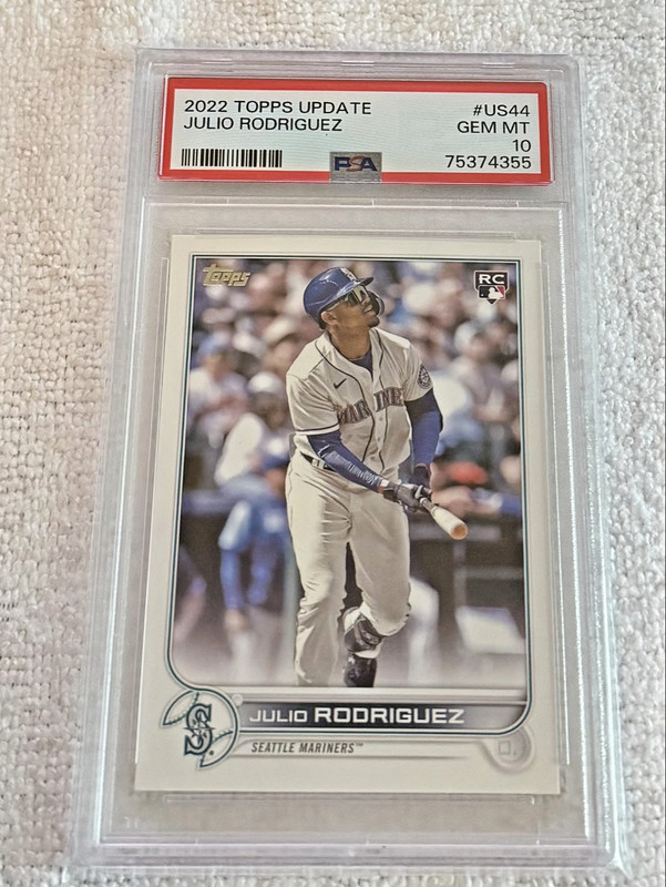 2022 Topps Update Series - Julio Rodriguez #US44 - PSA 10 Rookie (RC) view 1