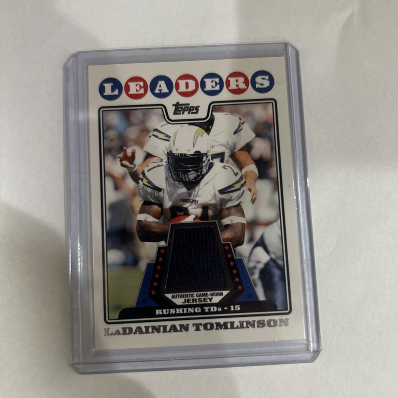 Ladainian Tomlinson 2008 Topps Leaders Game Used Jersey Patch Chargers