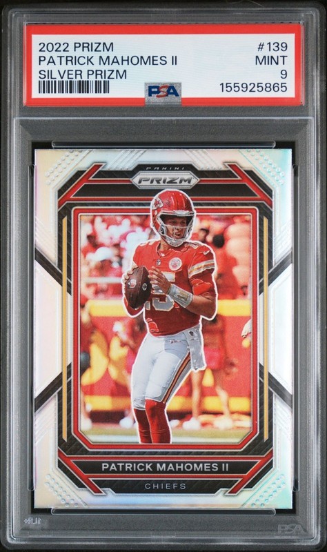 2022 Panini Prizm Football PATRICK MAHOMES Silver PRIZM #139 PSA 9 KC Chiefs