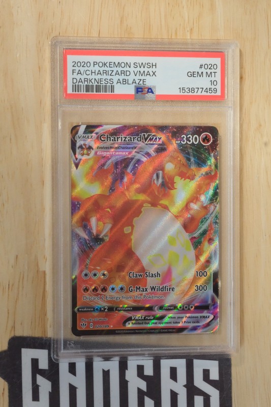 2020 POKEMON SWORD & SHIELD DARKNESS ABLAZE #020 FULL ART/CHARIZARD VMAX PSA 10