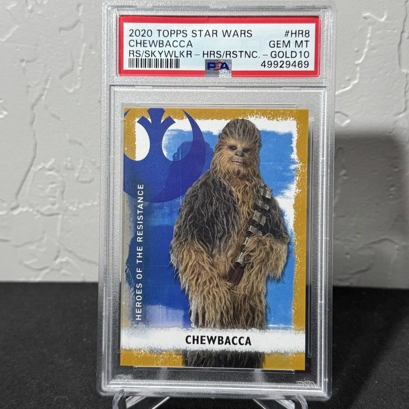 2020 Topps Star Wars Chewbacca #HR-8 Heroes of the Resistance Gold /10 - PSA 10