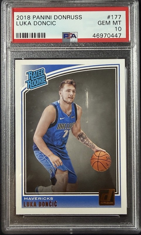Panini Donruss 2018-19 Luka Doncic Rated Rookie #177 Mavericks PSA 10