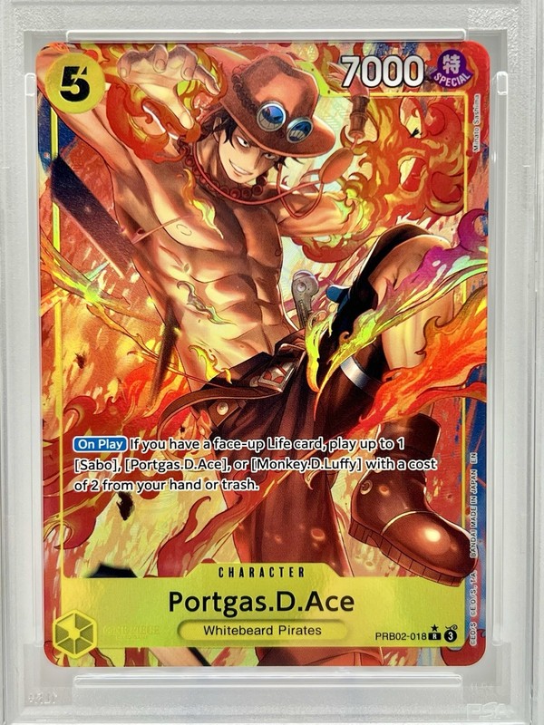 One Piece ENGLISH Portgas.D.Ace PRB02-018 The Best Vol 2 Alt Art PSA 10 Gem Mint view 2