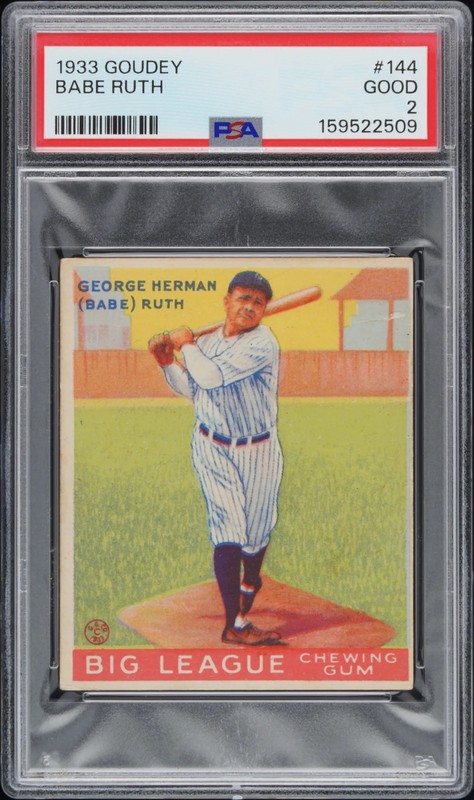 1933 Goudey #144 Babe Ruth PSA 2 Good