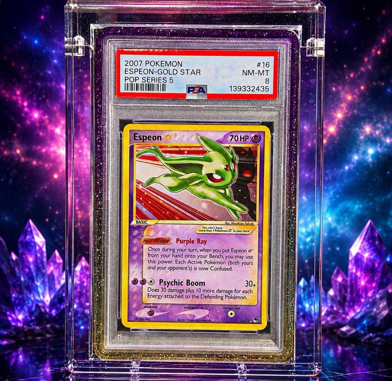 2007 POKEMON POP SERIES 5 #16 ESPEON-GOLD STAR PSA 8