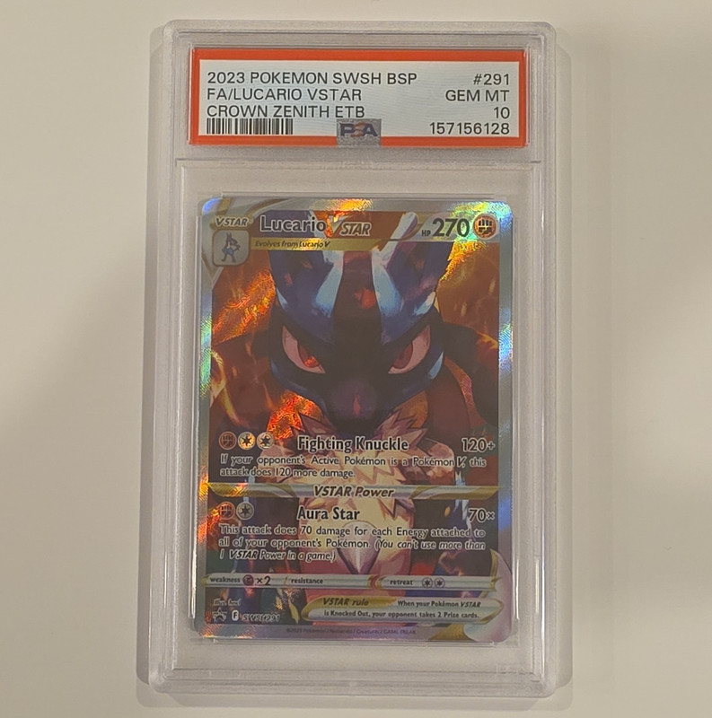 Pokémon Lucario VSTAR SWSH Promo Full Art Holo #291 2023 English PSA 10
