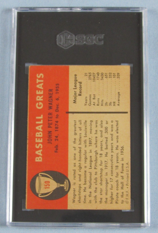 1961 Fleer #150 Honus Wagner SGC 6 Y635 view 2