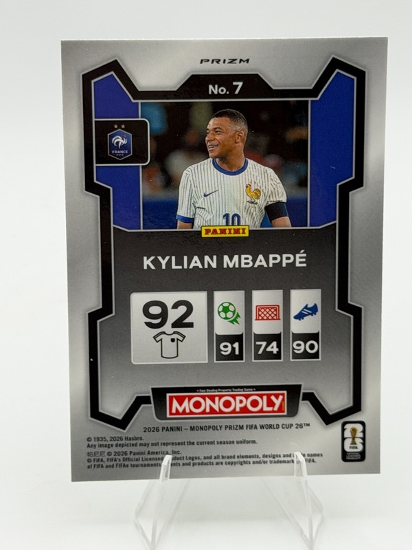 2026 Panini World Cup Monopoly Kylian Mbappe Green view 2