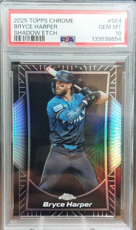 2025 Topps Chrome - Shadow Etch Bryce Harper #SE-4 🔥PSA 10🔥