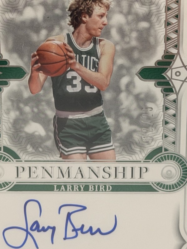 2024 NT Penmanship Larry Bird Auto /25 Boston Celtics PSA 8 - POP 1 ! π view 2
