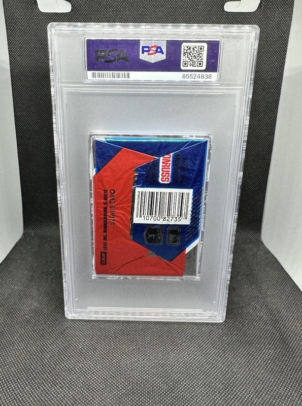 PSA Graded Sammy Sosa Auto 1990 Leaf Baseball Unopened Series 1 Signed Pack Slab view 2