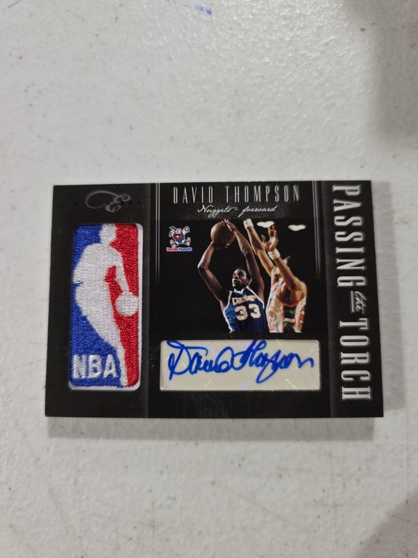 RARE  2011 Passing The Torch David Thompson Crawford NBA LOGO MAN DUAL AUTO/99