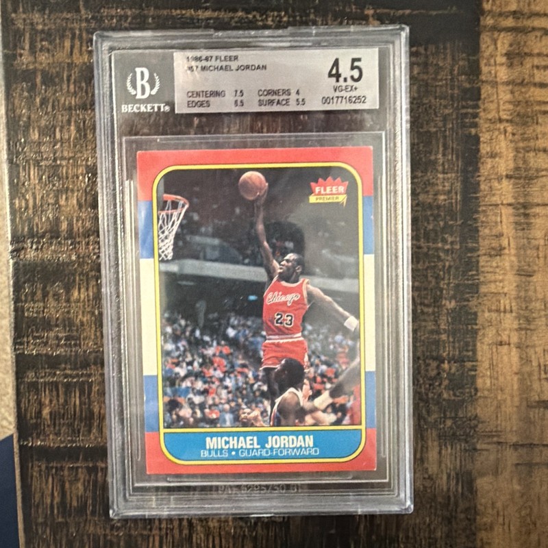 1986-87 Fleer - Michael Jordan RC #57