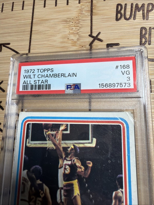 1972 Wilt Chamberlain #168 PSA 3 view 2