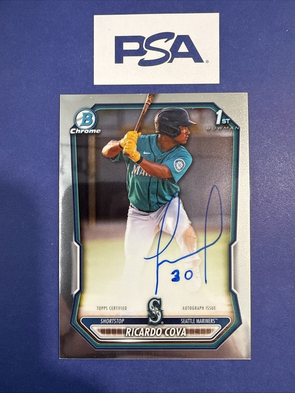 2026 Bowman Ricardo Cova Chrome Base Auto - MARINERS