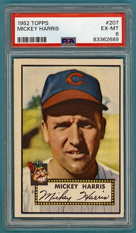1952 Topps Mickey Harris #207 PSA 6! Indians!