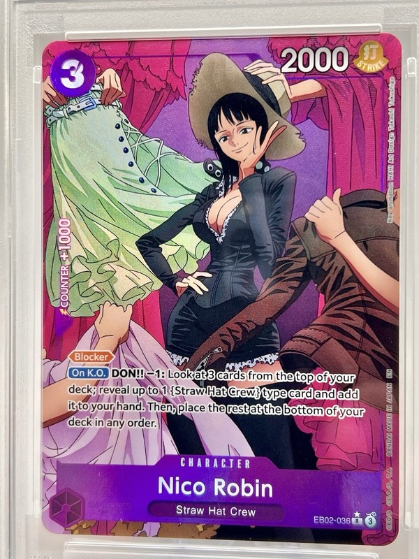 One Piece Nico Robin EB02-036 Alternate Art Rare PSA 10 ENGLISH view 2