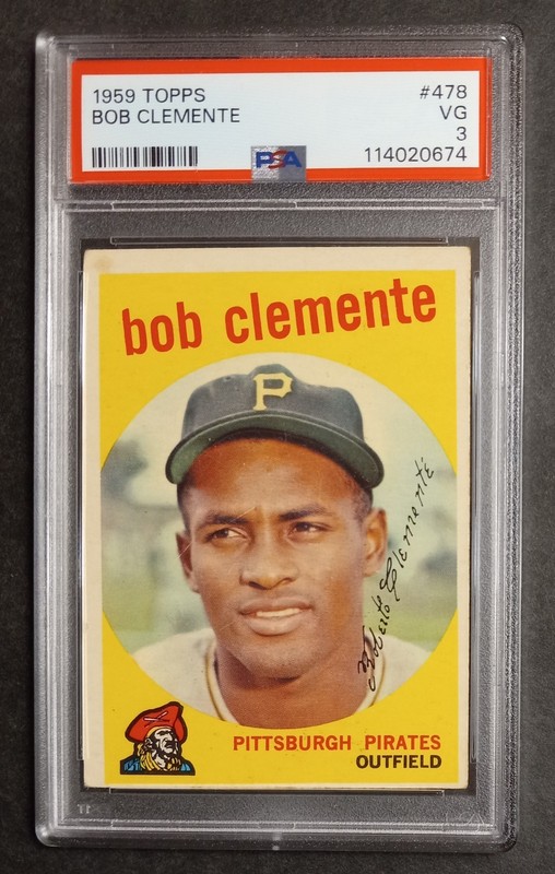 1959 Topps - #478 Roberto Clemente - HOF - PSA 3 VG