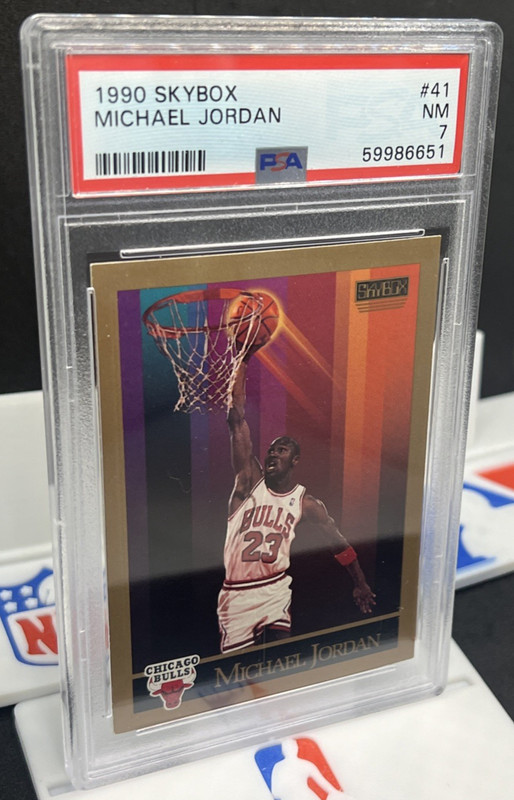 1990 Skybox Michael Jordan #41 PSA 7 Chicago Bulls HOF Classic Vintage 90s NBA view 2