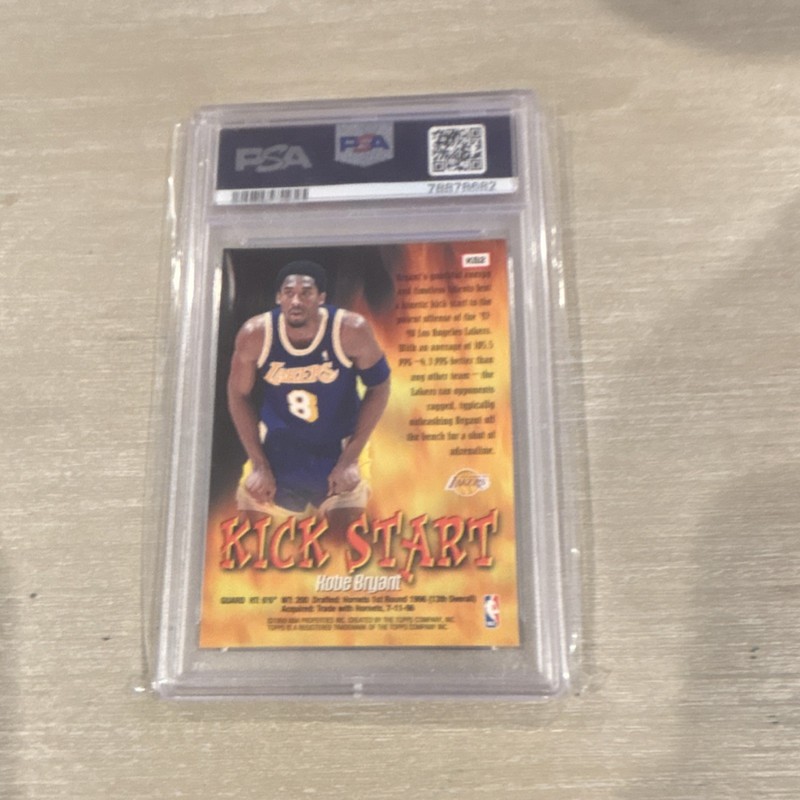 Topps 1998-99 Kick Start Insert Kobe Bryant #KS2 Lakers PSA 9 view 2