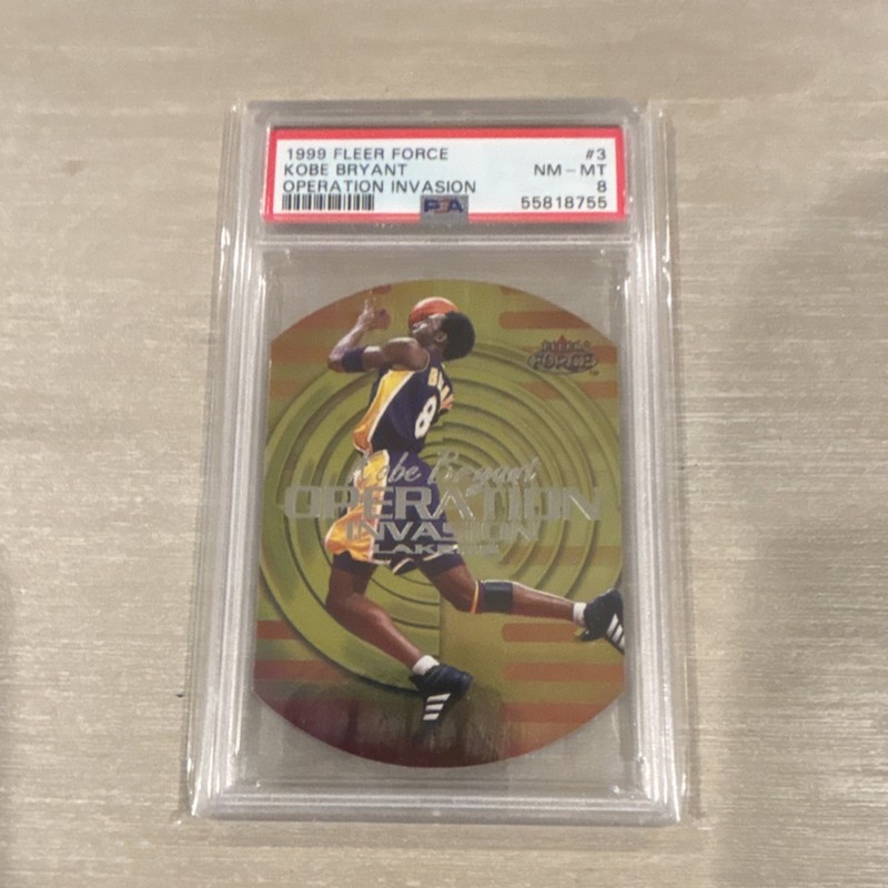 Fleer Force 1999-00 Operation Invasion Insert Kobe Bryant #3 Lakers PSA 8