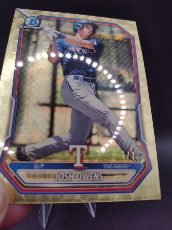 2026 Bowman Chrome Gold Super Fractor 1/1  Josh Owens #BCP-62 view 2