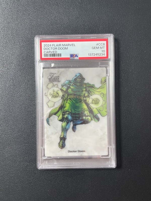 2024 Flair Marvel Doctor Doom Carved PSA10 BJF1