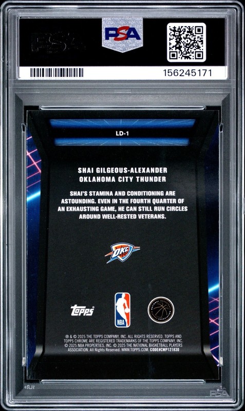 2025-26 Topps Chrome Loading…Shai Gilgeous-Alexander Purple Refractor /75 PSA 10 view 2