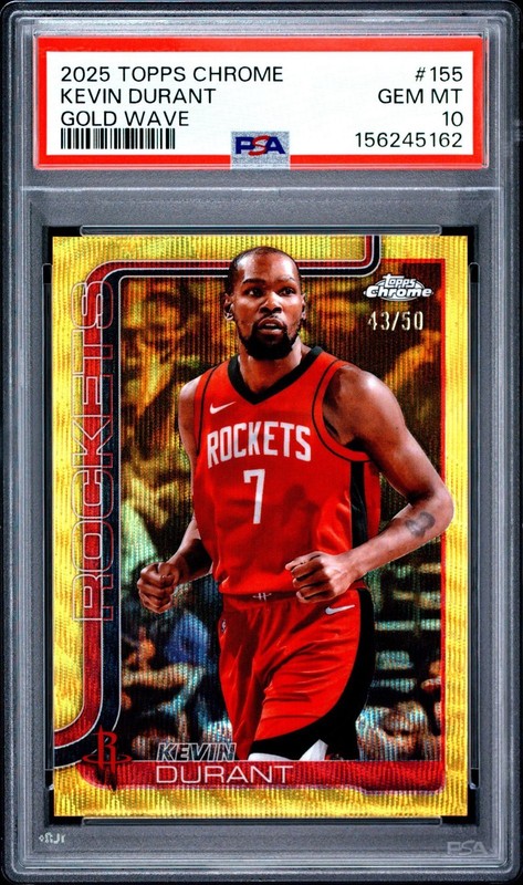 2025-26 Topps Chrome - Kevin Durant #155 Gold Wave Refractor /50 PSA 10