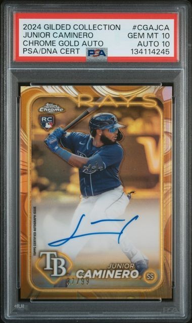 2024 TOPPS GILDED COLLECTION TOPPS CHROME GOLD AUTO POP 1