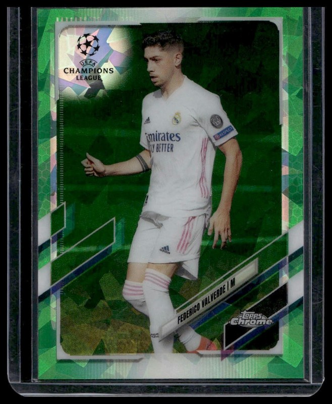 2020-21 Topps Chrome Sapphire Edition UEFA Federico Valverde Green #/75
