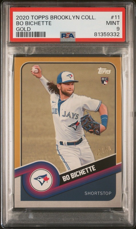Bo Bichette 2020 Topps Brooklyn Collection Gold RC #10/50 Blue Jays PSA 9 #11