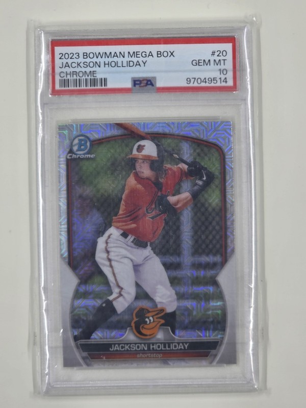 Jackson Holliday 2023 Bowman Mega Box BCP‑20 PSA 10 Gem Mint Orioles Prospect
