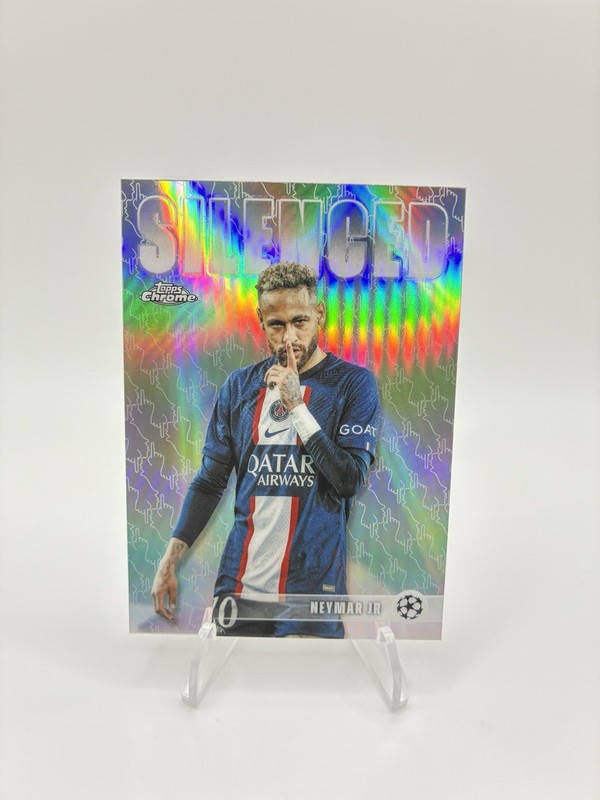 26 Topps Chrome UCC Silenced Neymar Jr Paris Saint-Germain Insert SHH-1
