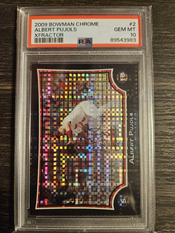 2009 Albert Pujols Bowman Chrome Xfractor /250 #2 PSA 10! Gem Mint Pop 5